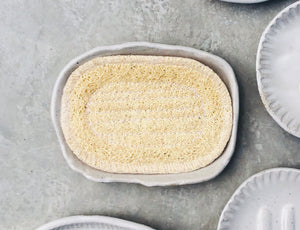 Soap Dish - Organic Woven with Loofa -